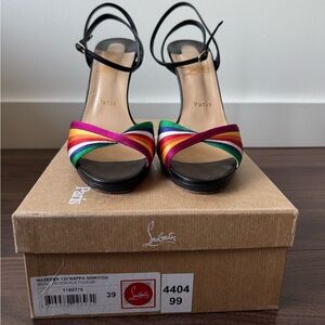 Christian Louboutin Red and Orange Heels Elegant Design